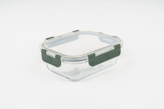 Lux Bai Glass Meal Prep Container Set – Airtight Borosilicate Food Storage with Leak-Proof Locking Lids (Microwave, Oven, Freezer Safe)