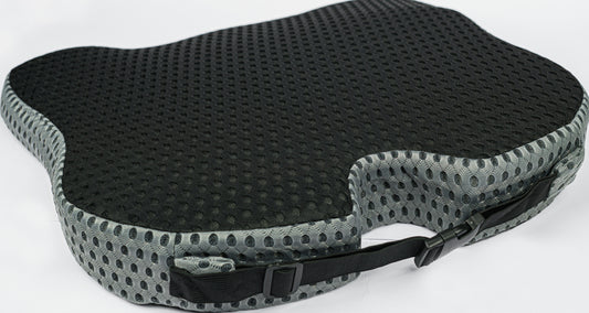 Lux Bai Car Wedge Seat Cushion – Memory Foam Driving Support for Better Posture & Visibility (Non-Slip, Breathable Mesh)