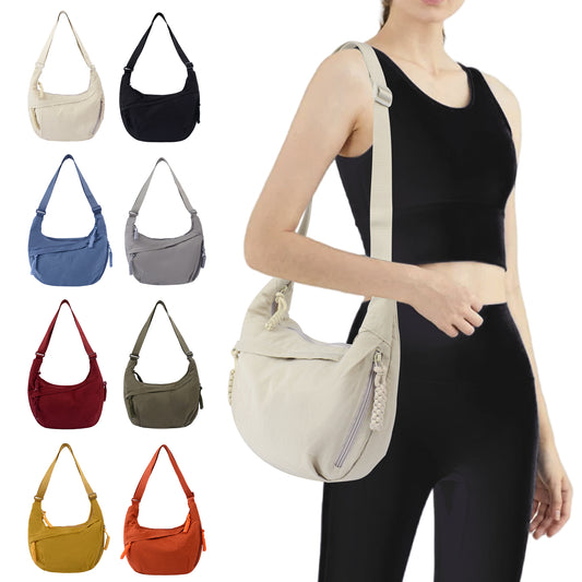 Nylon Retro Crossbody Bag for Women – Lightweight Durable Shoulder & Messenger Handbag with Adjustable Strap, Spacious Everyday Hobo Purse